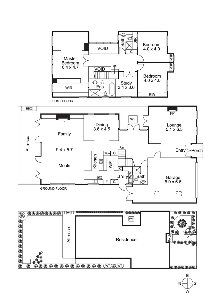 Floorplan of Homely house listing, 14 Oak Gr, Brighton VIC 3186