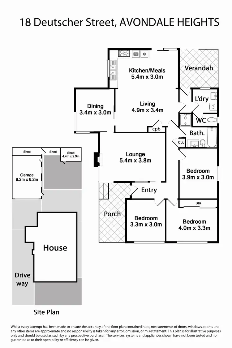 Floorplan of Homely house listing, 18 Deutscher Street, Avondale Heights VIC 3034