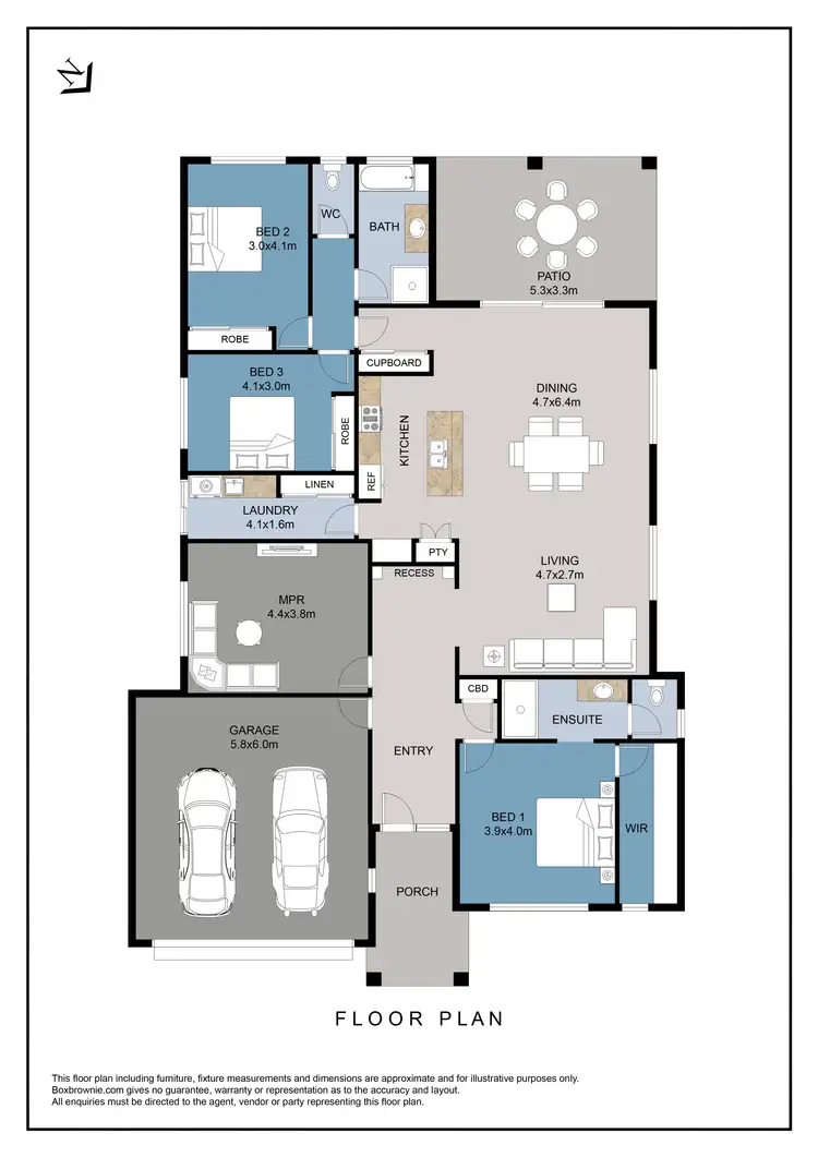 Floorplan of Homely house listing, 14 Whipbird Ct, Woodgate QLD 4660
