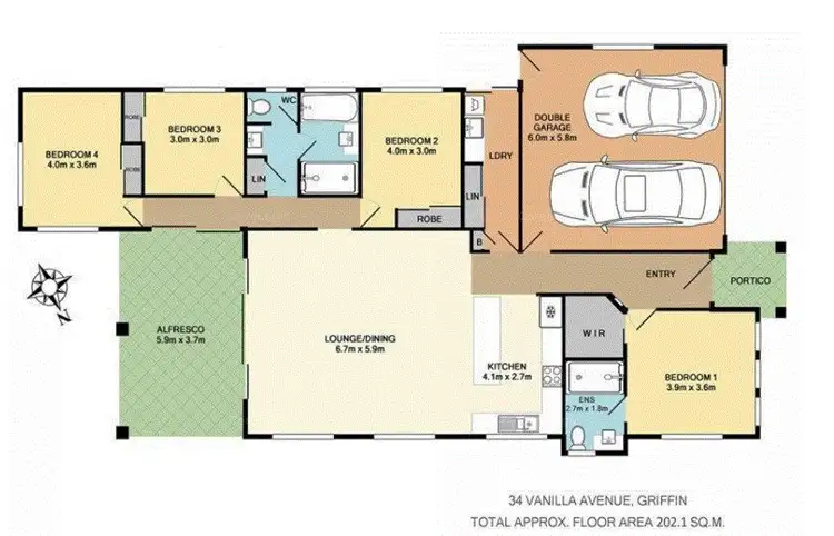 Floorplan of Homely house listing, 34 Vanilla Ave, Griffin QLD 4503