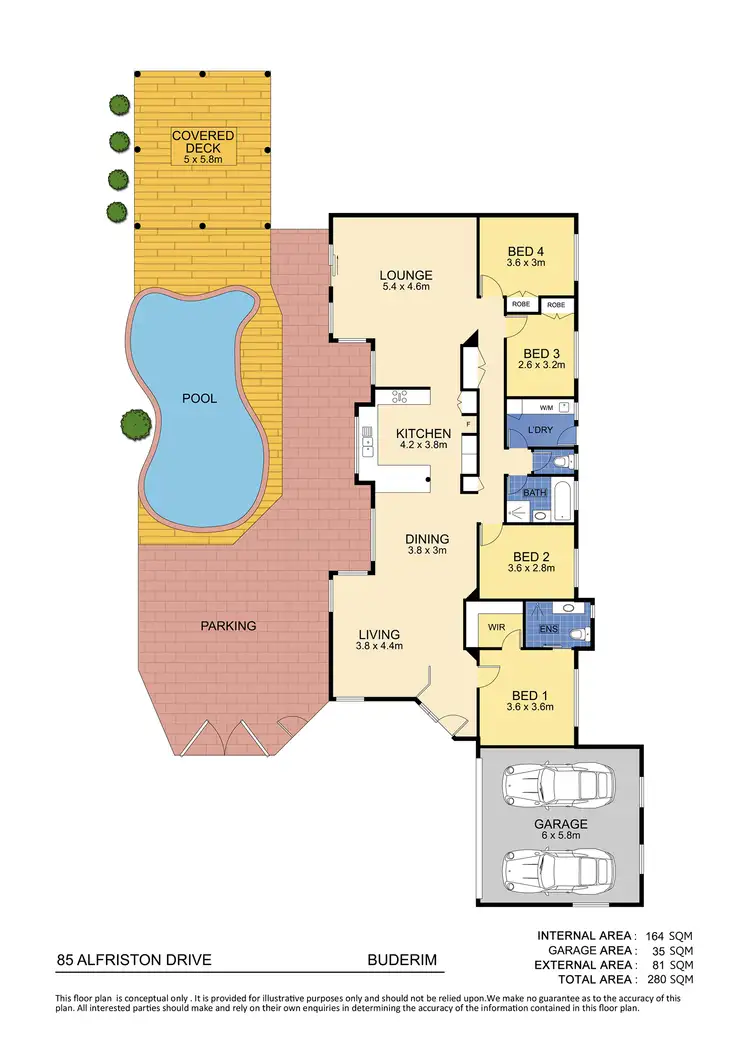 Floorplan of Homely house listing, 85 Alfriston Drive, Buderim QLD 4556
