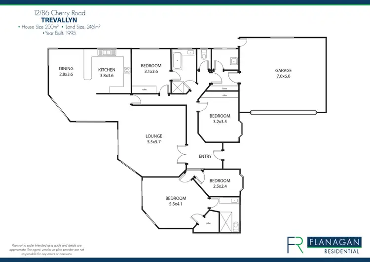 Floorplan of Homely unit listing, 12/86 Cherry Rd, Trevallyn TAS 7250