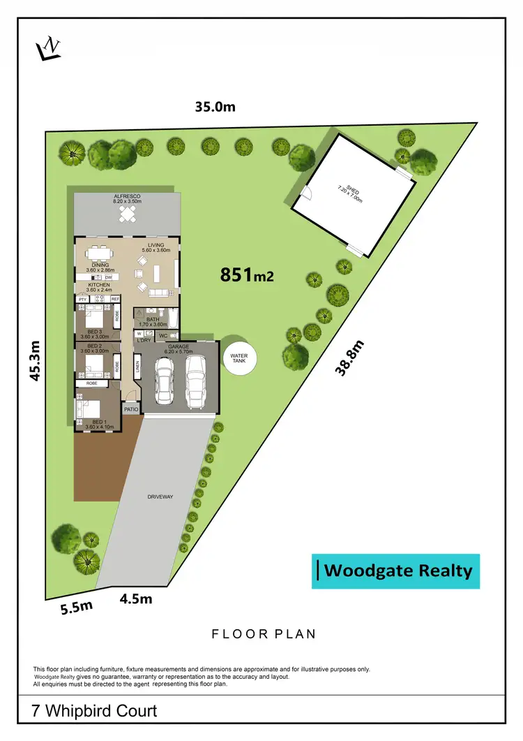 Floorplan of Homely house listing, 7 Whipbird Ct, Woodgate QLD 4660
