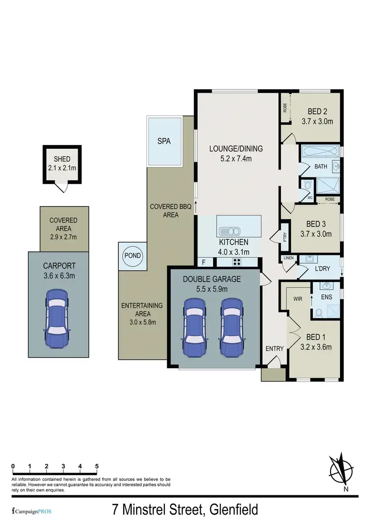 Floorplan of Homely house listing, 7 Minstrel St, Glenfield NSW 2167
