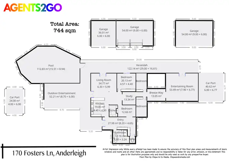 Floorplan of Homely house listing, 170 Fosters Lane, Anderleigh QLD 4570