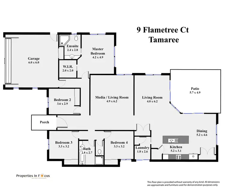 Floorplan of Homely house listing, 9 Flametree Ct, Tamaree QLD 4570