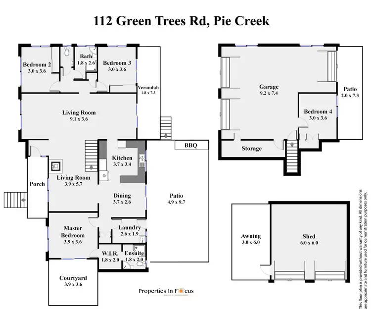 Floorplan of Homely rural property listing, 112 Green Trees Rd, Pie Creek QLD 4570