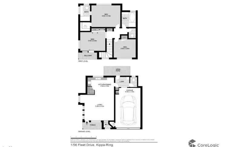 Floorplan of Homely townhouse listing, 1/56 Fleet Drive, Kippa-ring QLD 4021