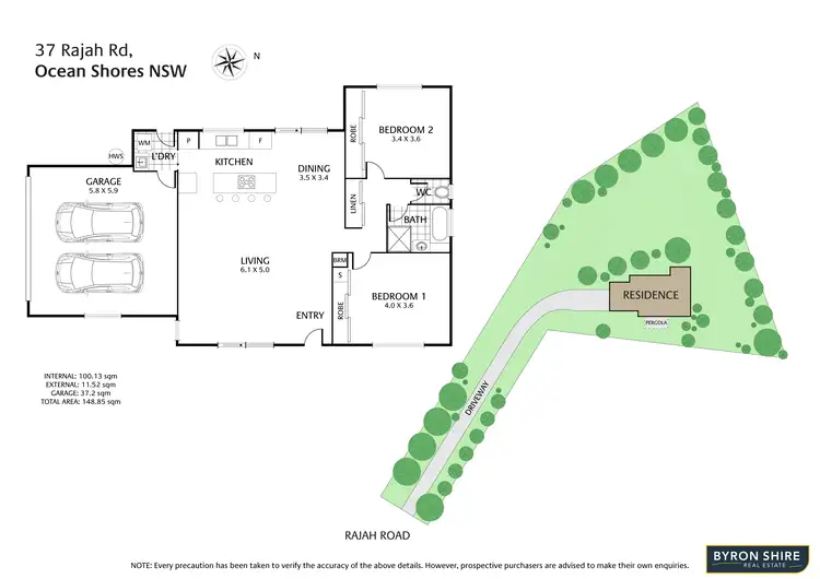 Floorplan of Homely house listing, 37 Rajah Rd, Ocean Shores NSW 2483
