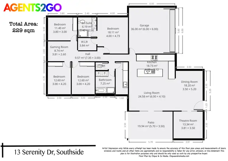 Floorplan of Homely house listing, 13 Serenity Dr, Southside QLD 4570