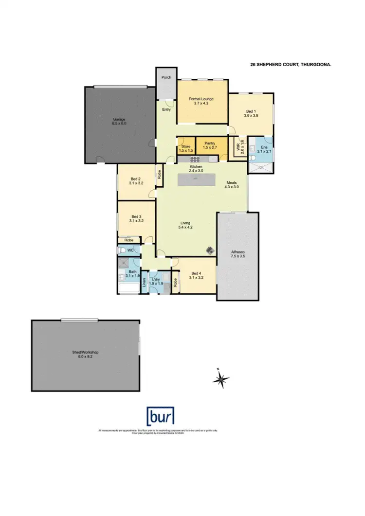 Floorplan of Homely house listing, 26 Shepherd Ct, Thurgoona NSW 2640