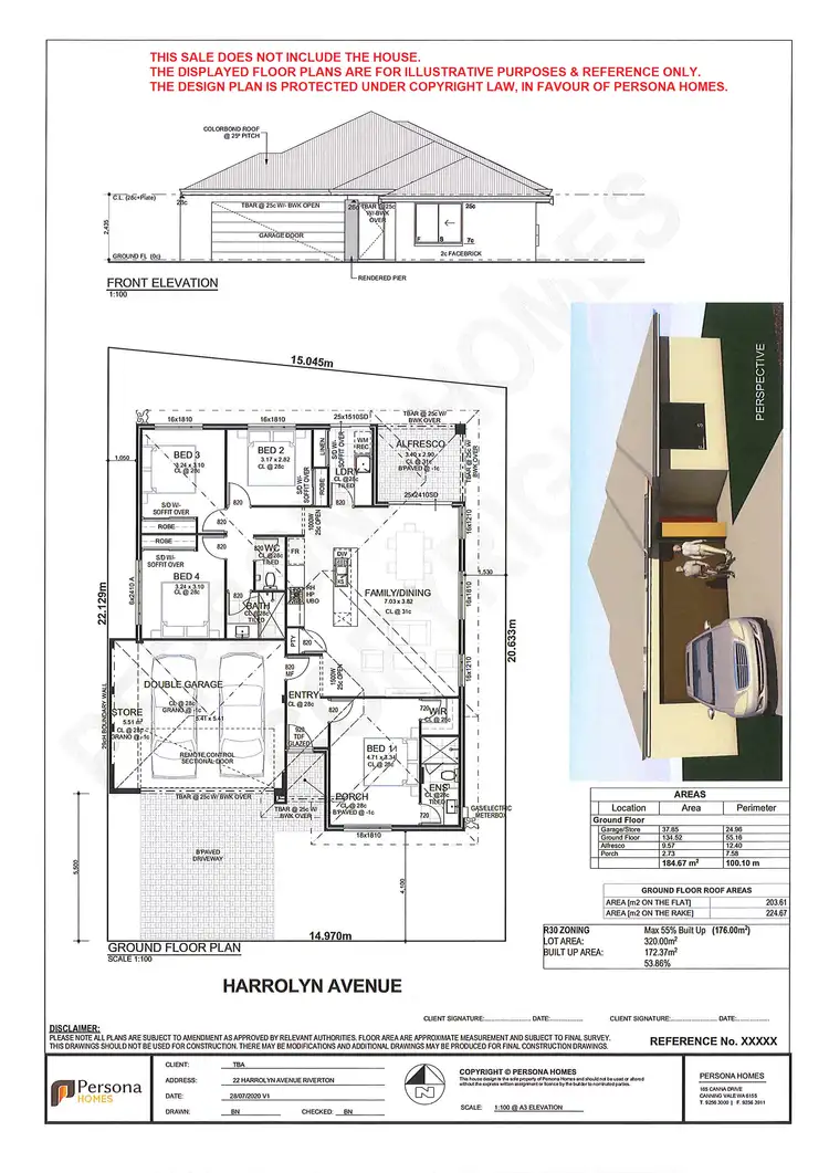 Floorplan of Homely land listing, 22 Harrolyn Avenue, Riverton WA 6148