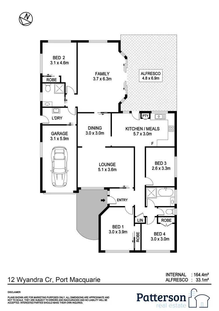 Floorplan of Homely house listing, 12 Wyandra Cres, Port Macquarie NSW 2444