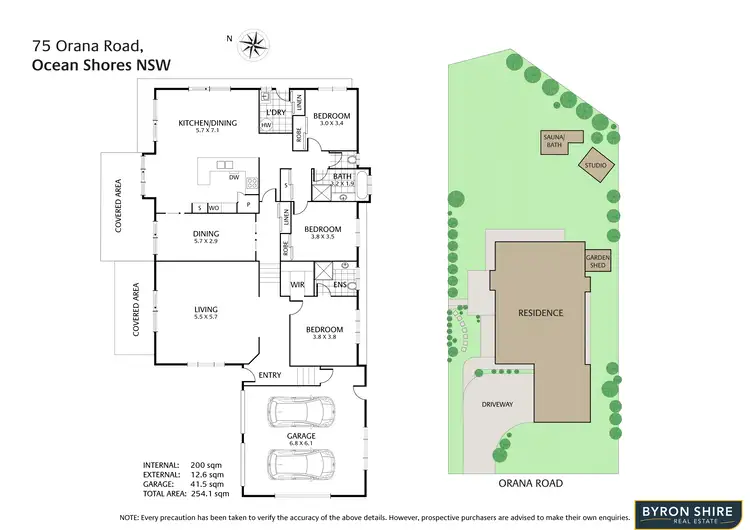 Floorplan of Homely house listing, 75 Orana Rd, Ocean Shores NSW 2483