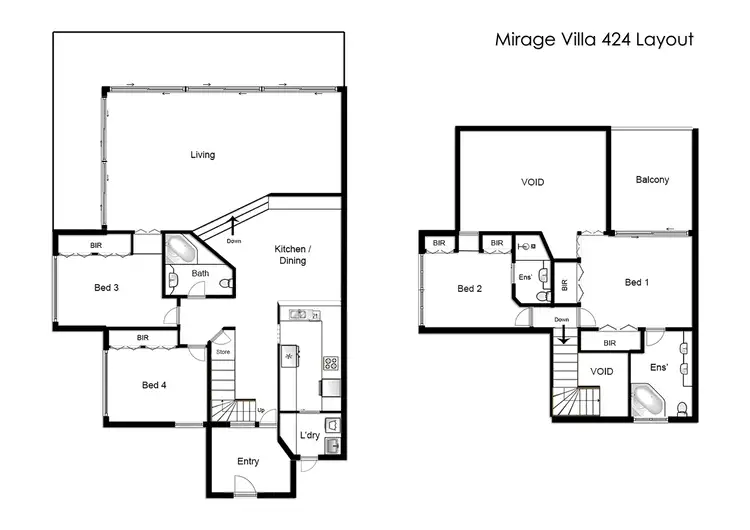 Floorplan of Homely unit listing, Mirage Villa 424 Pandanus Way West, Port Douglas QLD 4877