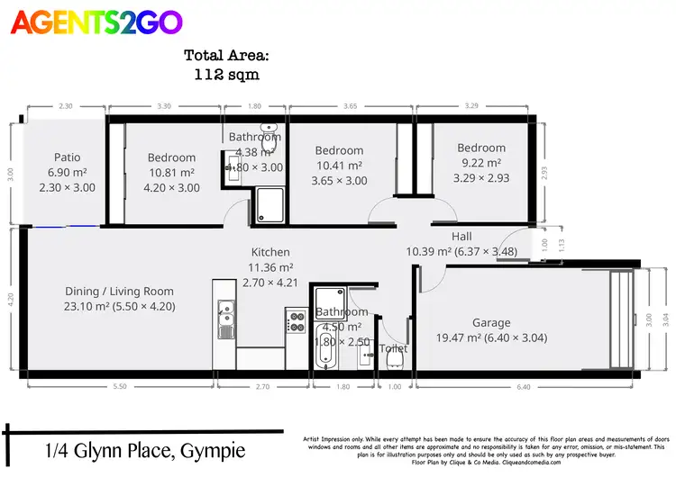 Floorplan of Homely house listing, Unit 1 & 2/4 Glynn Place, Gympie QLD 4570