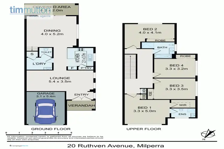 Floorplan of Homely semi-detached listing, 20 Ruthven Ave, Milperra NSW 2214