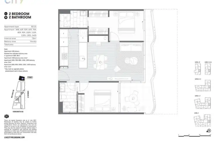 Floorplan of Homely apartment listing, 1304/188 Ballarat Road, Footscray VIC 3011
