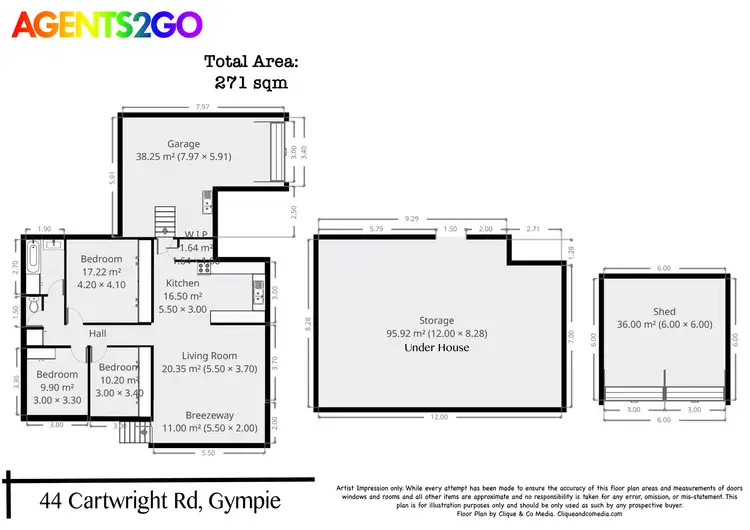 Floorplan of Homely house listing, 44 Cartwright Rd, Gympie QLD 4570