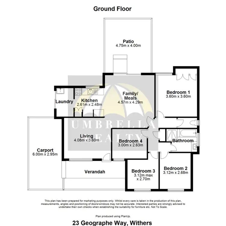 Floorplan of Homely house listing, 23 Geographe Way, Withers WA 6230