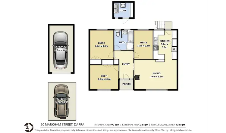 Floorplan of Homely house listing, 20 Markham St, Darra QLD 4076
