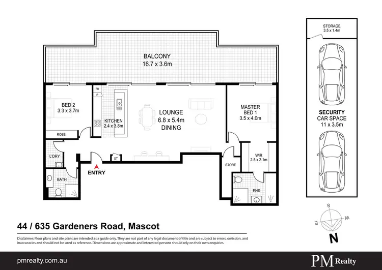 Floorplan of Homely apartment listing, 44/635 Gardeners Rd, Mascot NSW 2020