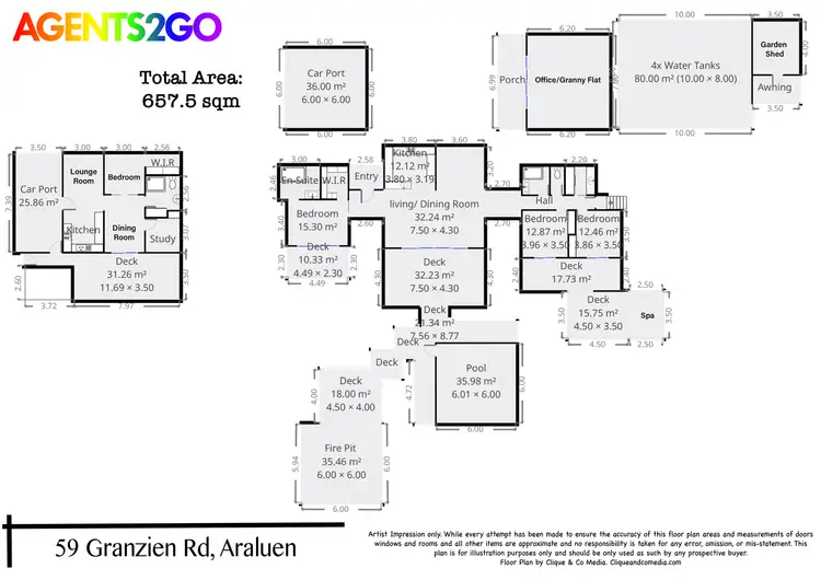 Floorplan of Homely house listing, 59 Granzien Rd, Araluen QLD 4570