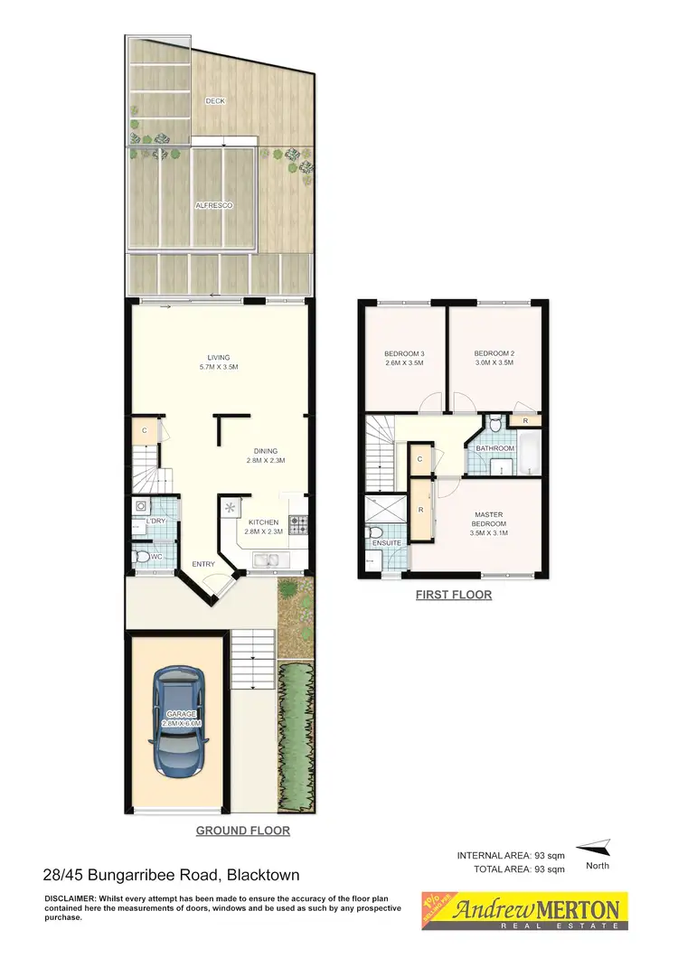 Floorplan of Homely townhouse listing, 28/45 Bungarribee Rd, Blacktown NSW 2148