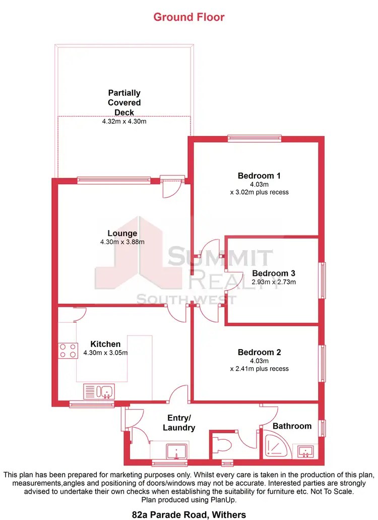 Floorplan of Homely house listing, 82A Parade Road, Withers WA 6230