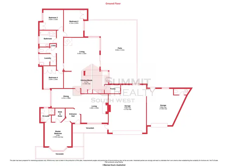 Floorplan of Homely house listing, 3 Barnes Court, Australind WA 6233