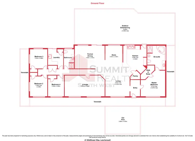 Floorplan of Homely house listing, 41 Wildflower Way, Leschenault WA 6233