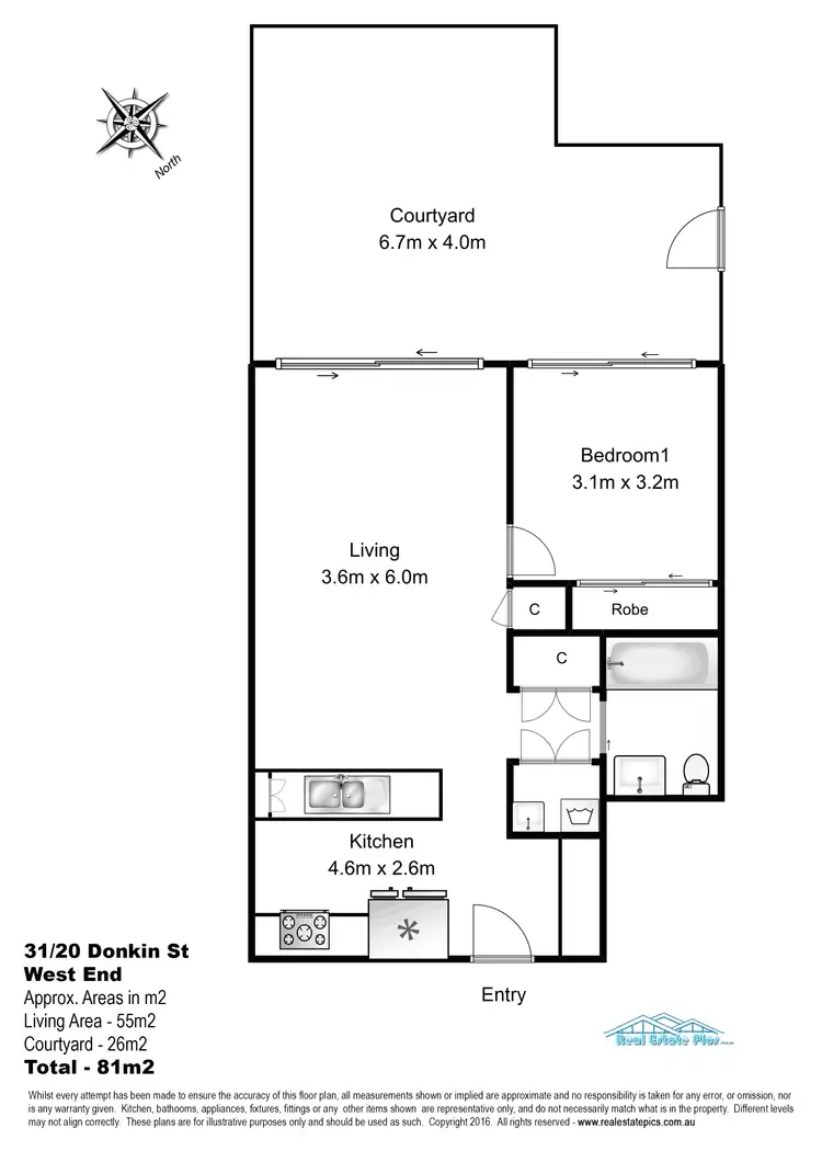 Floorplan of Homely apartment listing, 31/20 Donkin Street, West End QLD 4101