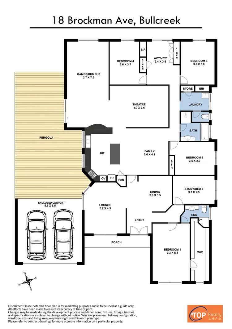 Floorplan of Homely house listing, 18 Brockman Avenue, Bull Creek WA 6149