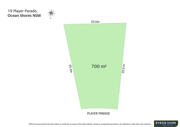 Floorplan of Homely land listing, 19 Player Parade, Ocean Shores NSW 2483