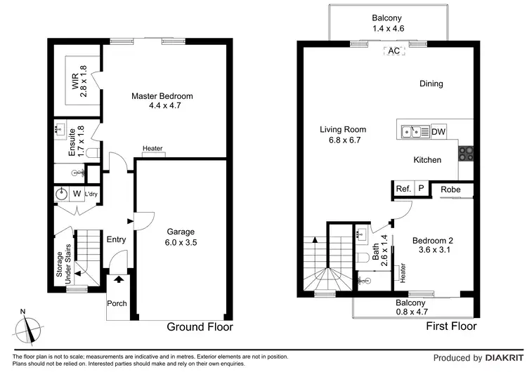 Floorplan of Homely townhouse listing, Unit 2/11 Evans Street, Moonee Ponds VIC 3039