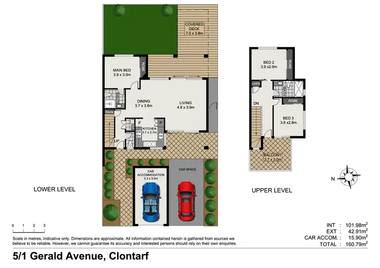 Floorplan of Homely townhouse listing, 5/1 Gerald Avenue, Clontarf QLD 4019