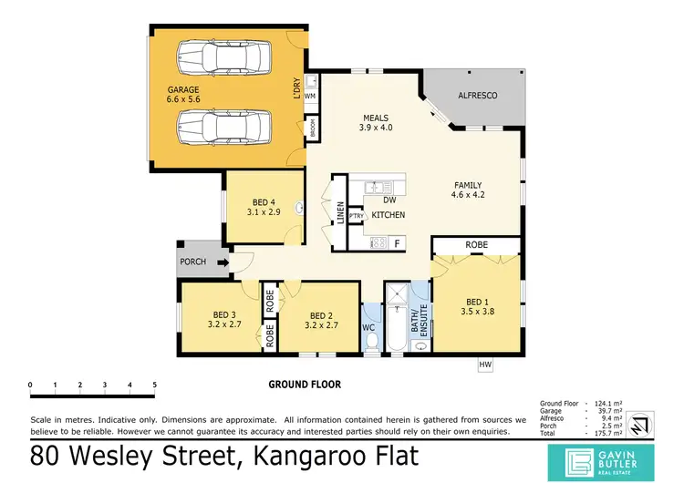 Floorplan of Homely house listing, 80 Wesley St, Kangaroo Flat VIC 3555