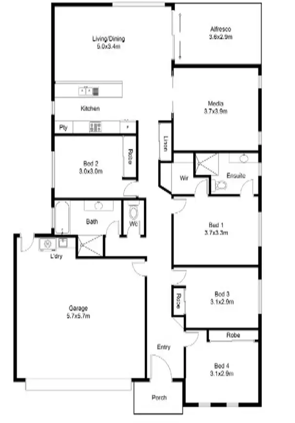 Floorplan of Homely house listing, 73 Creekside Dr, Sippy Downs QLD 4556