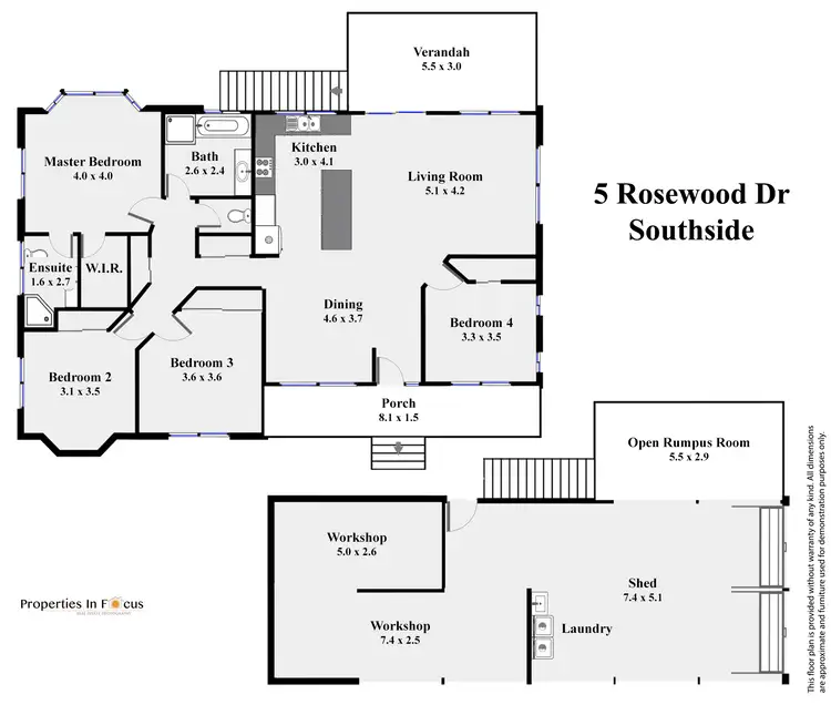 Floorplan of Homely house listing, 5 Rosewood Ct, Southside QLD 4570