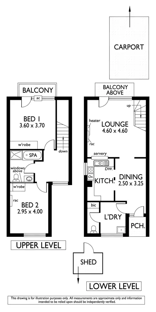 Floorplan of Homely unit listing, 2/168 Barton Terrace West, North Adelaide SA 5006