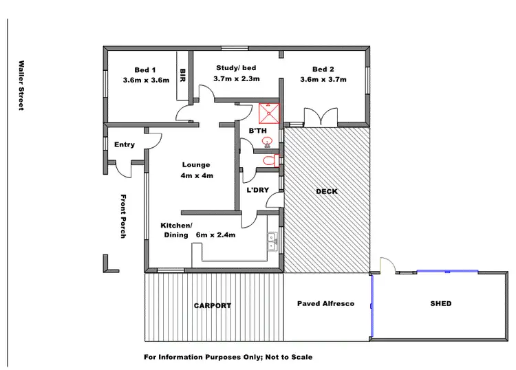 Floorplan of Homely house listing, 91 Waller St, Benalla VIC 3672