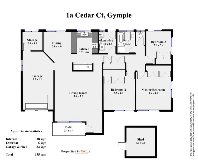 Floorplan of Homely house listing, 1A Cedar Ct, Gympie QLD 4570