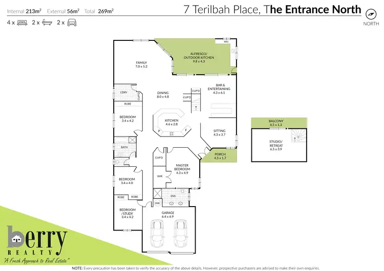 Floorplan of Homely house listing, 7 Terilbah Pl, The Entrance North NSW 2261