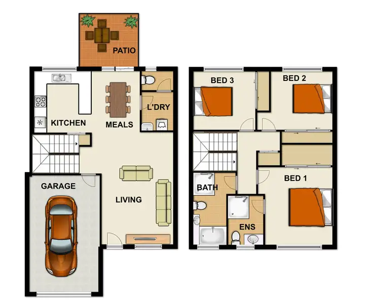 Floorplan of Homely townhouse listing, 27/2 Sienna St, Ellen Grove QLD 4078