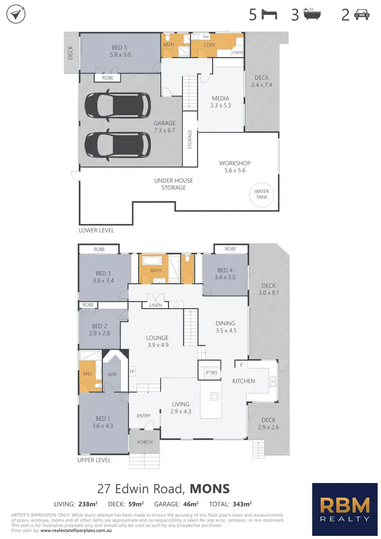 Floorplan of Homely house listing, 27 Edwin Road, Mons QLD 4556