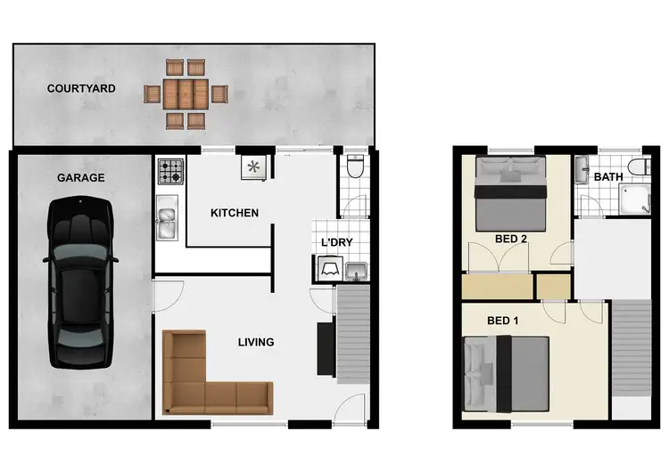 Floorplan of Homely townhouse listing, Unit 30/111 Kingston Rd, Woodridge QLD 4114