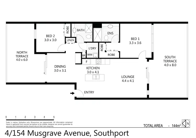 Floorplan of Homely unit listing, 4 Banksia/154 Musgrave Ave, Southport QLD 4215