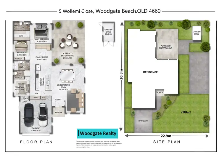 Floorplan of Homely house listing, 5 Wollemi Close, Woodgate QLD 4660