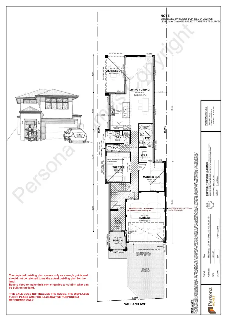 Floorplan of Homely land listing, 45A Vahland Avenue, Riverton WA 6148