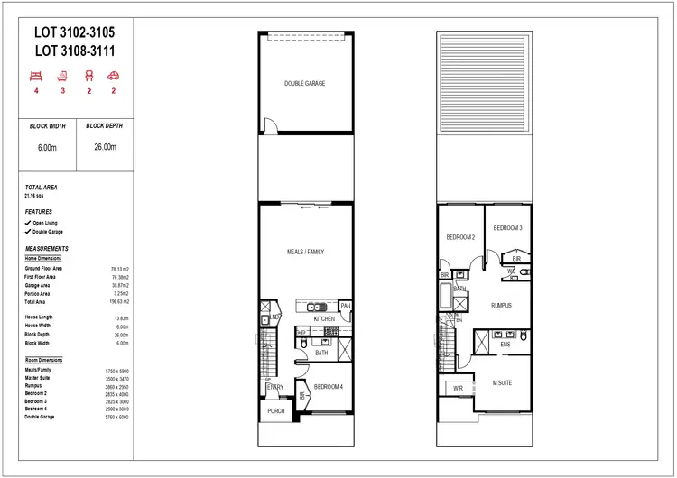 Floorplan of Homely townhouse listing, 44 Nolita Walk, Point Cook VIC 3030